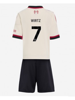 Liverpool Florian Wirtz #7 Dječji Gostujuci Dres kompleti 2025-26 Kratak Rukavima (+ kratke hlače)